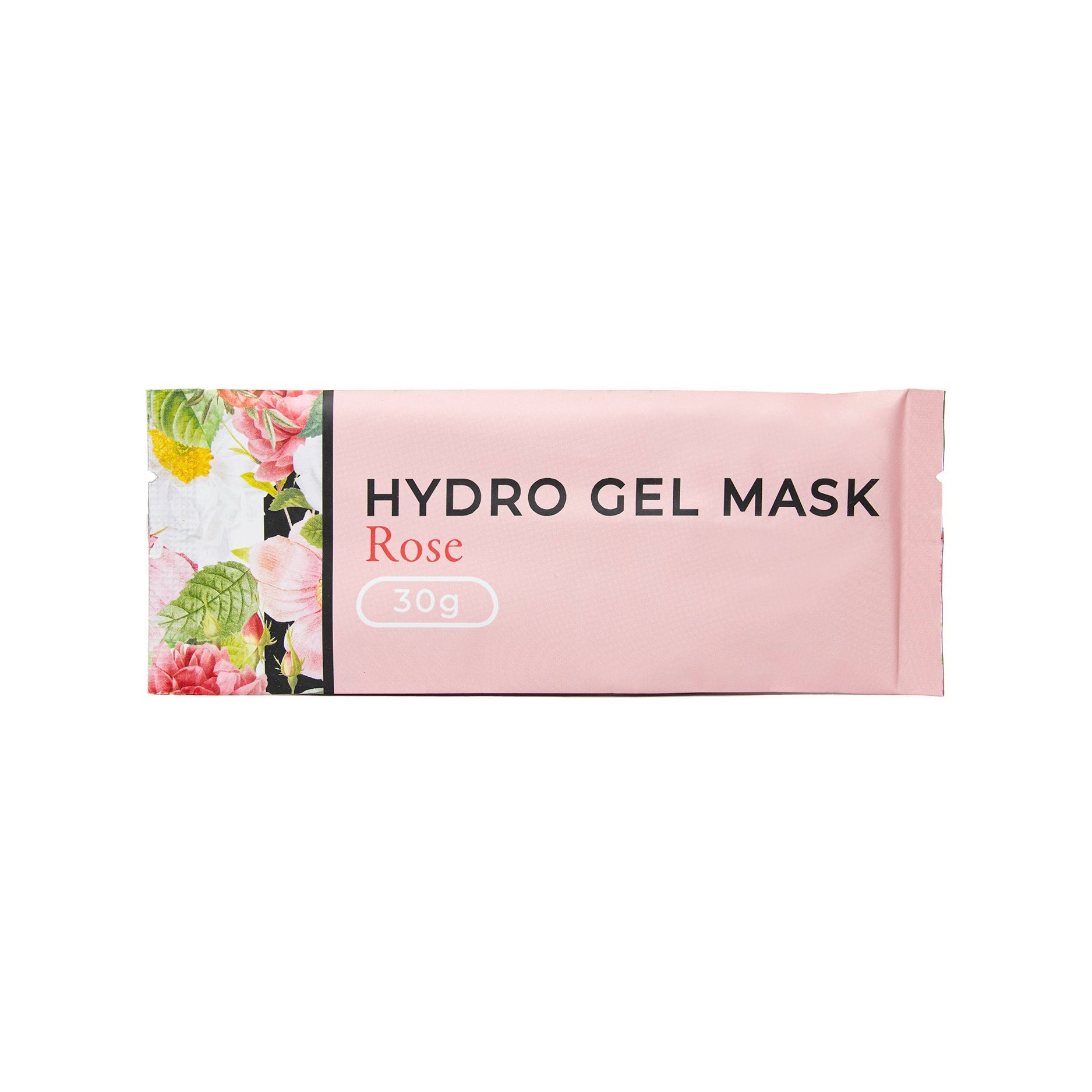 Hydro Gel Mask Rose, 30g packaging, on a white background.