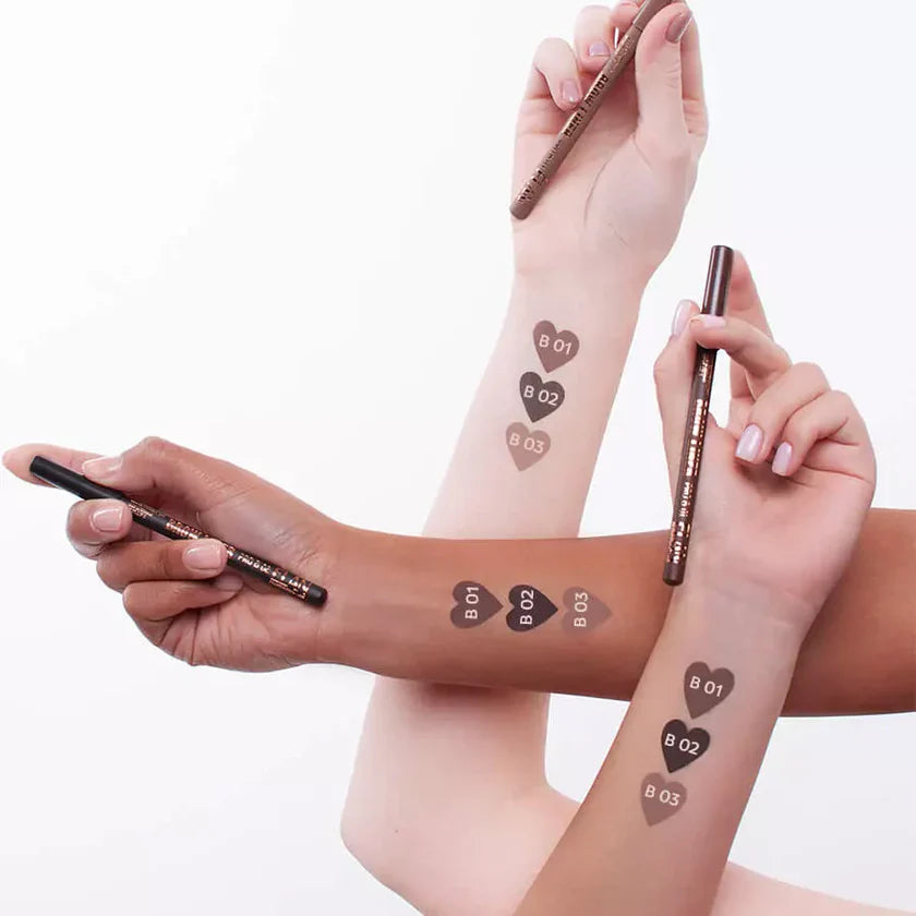 ÉLAN Powder Eyebrow Pencil Brow Liner Pro B02 Dark Brown