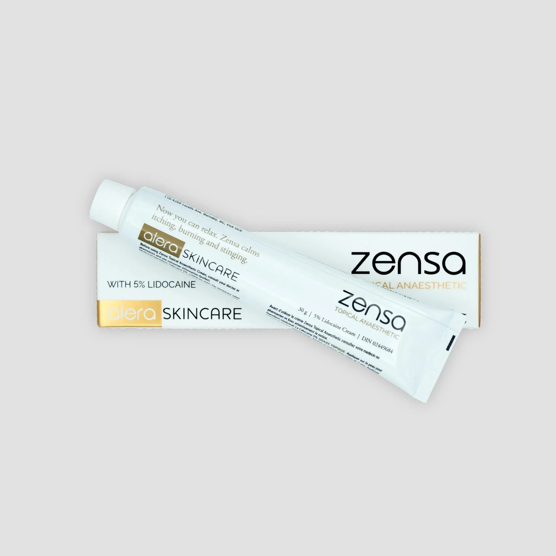 Zensa Numbing Cream product with packaging displayed