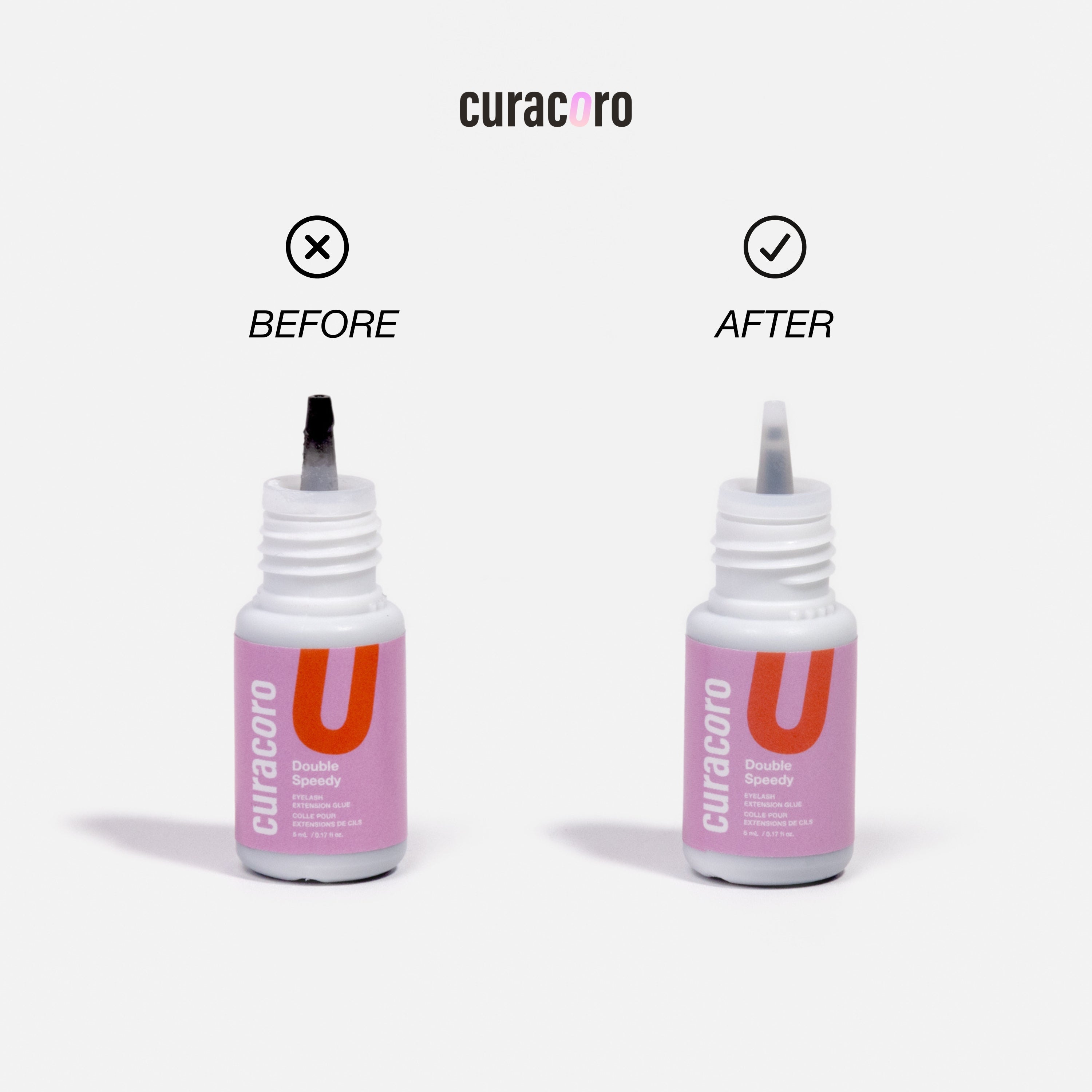 Adhesive Nozzle Wipe Glue Before & After