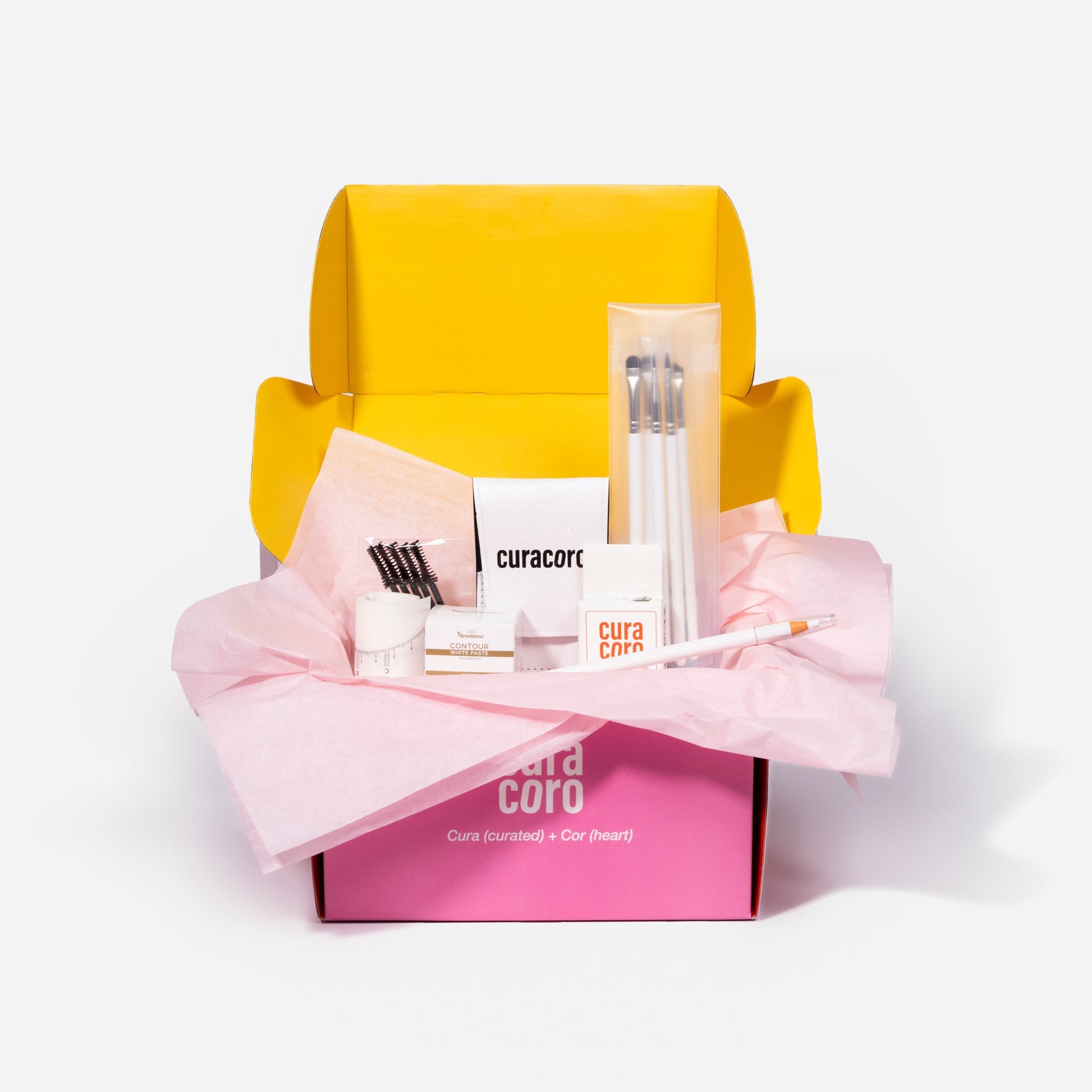 Brow Mapping Training Kit Products in Box Over White Background