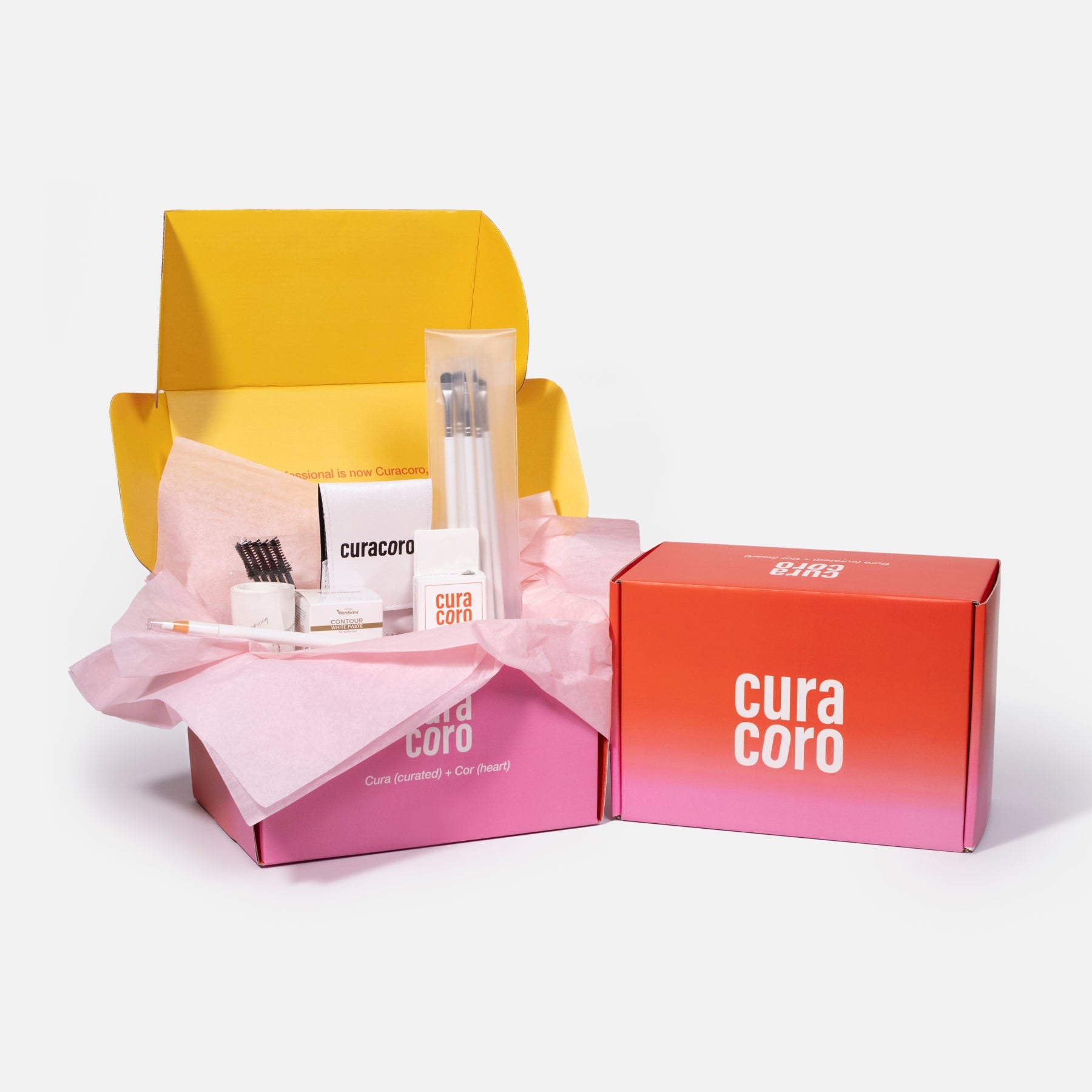 Brow Mapping Training Kit Products in Box Over White Background