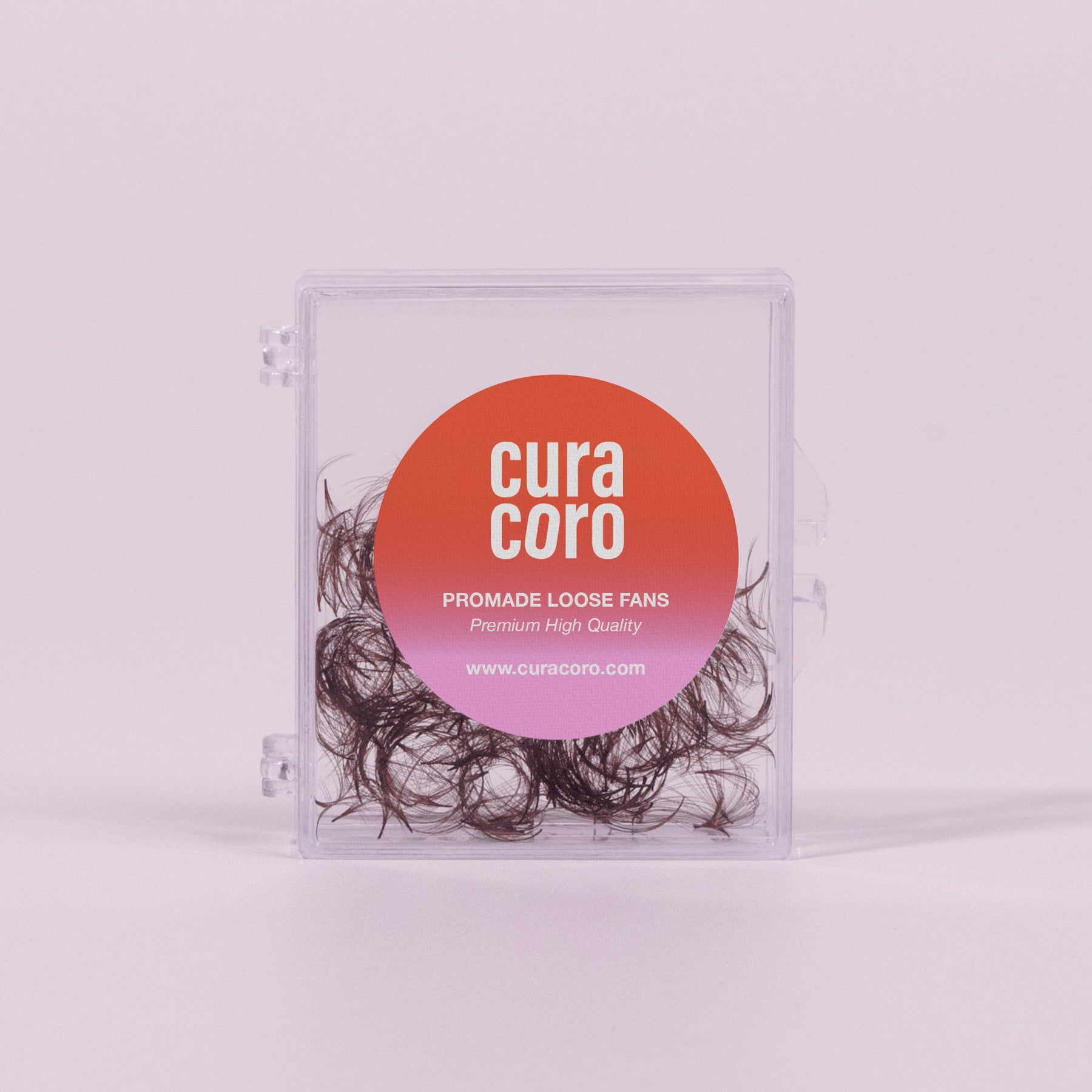 Dark Brown Wispy Promade fans loose Box Over White Background