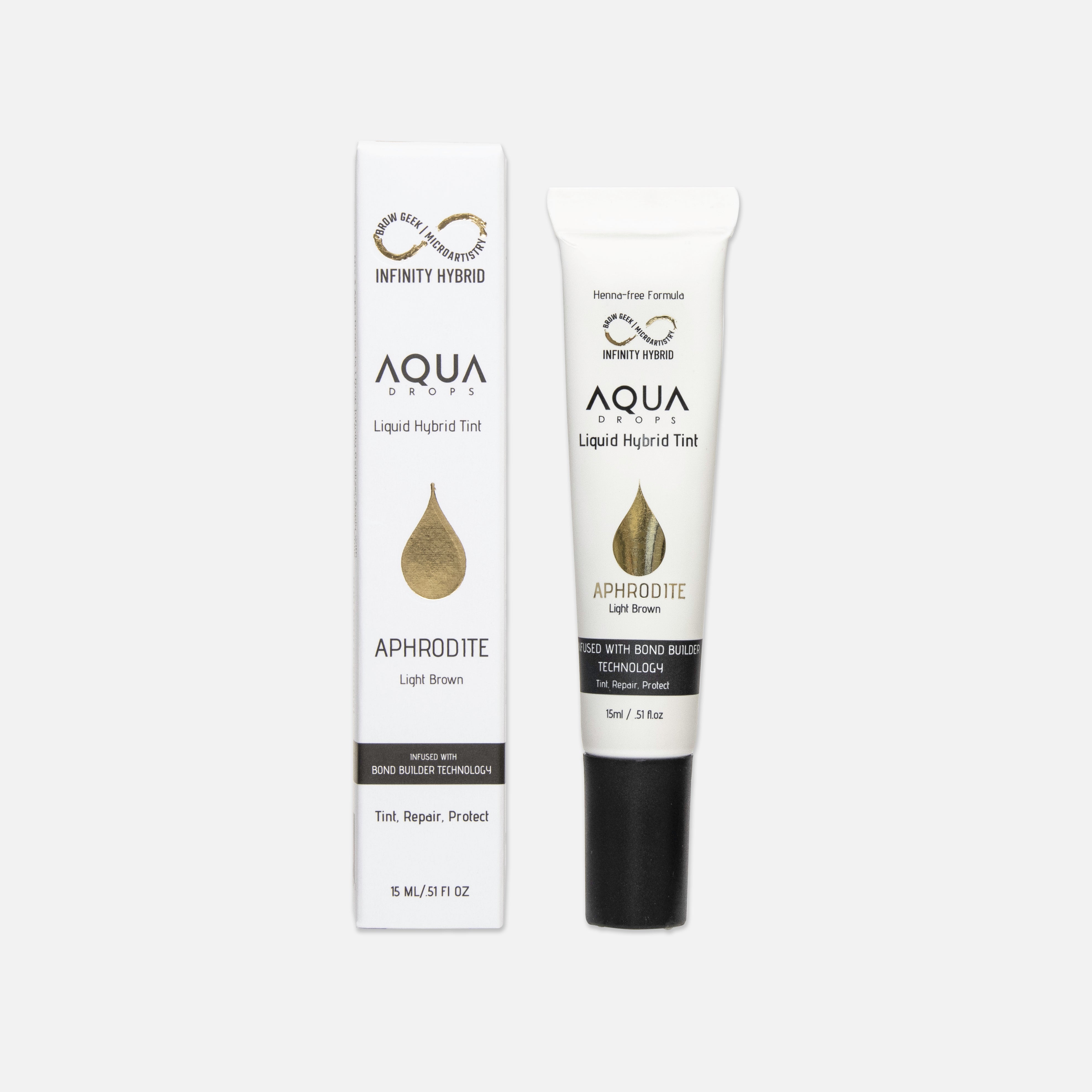 Aphrodite Liquid Tint Bottle & Box Over White Background