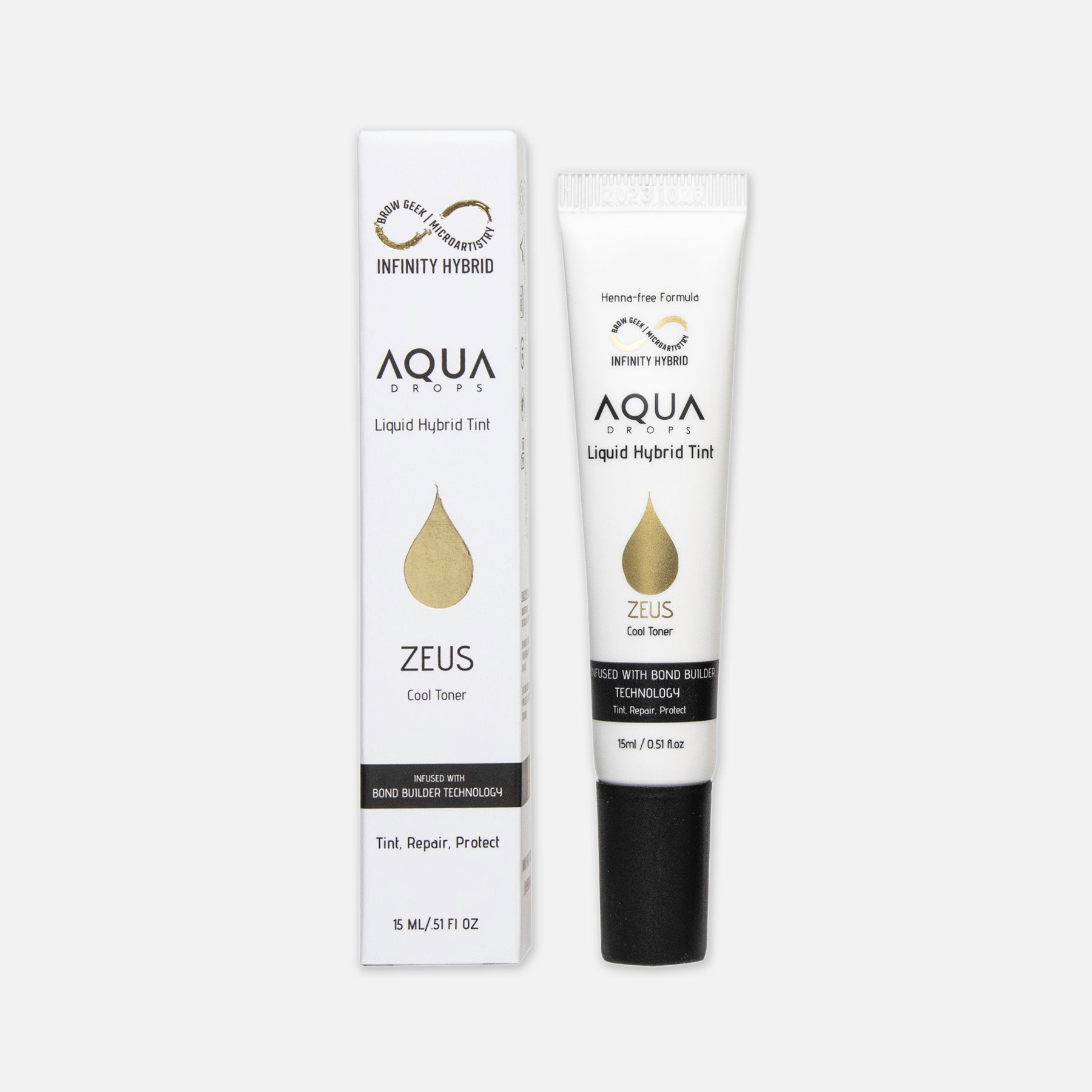 Zeus Liquid Tint Bottle & Box Over White Background