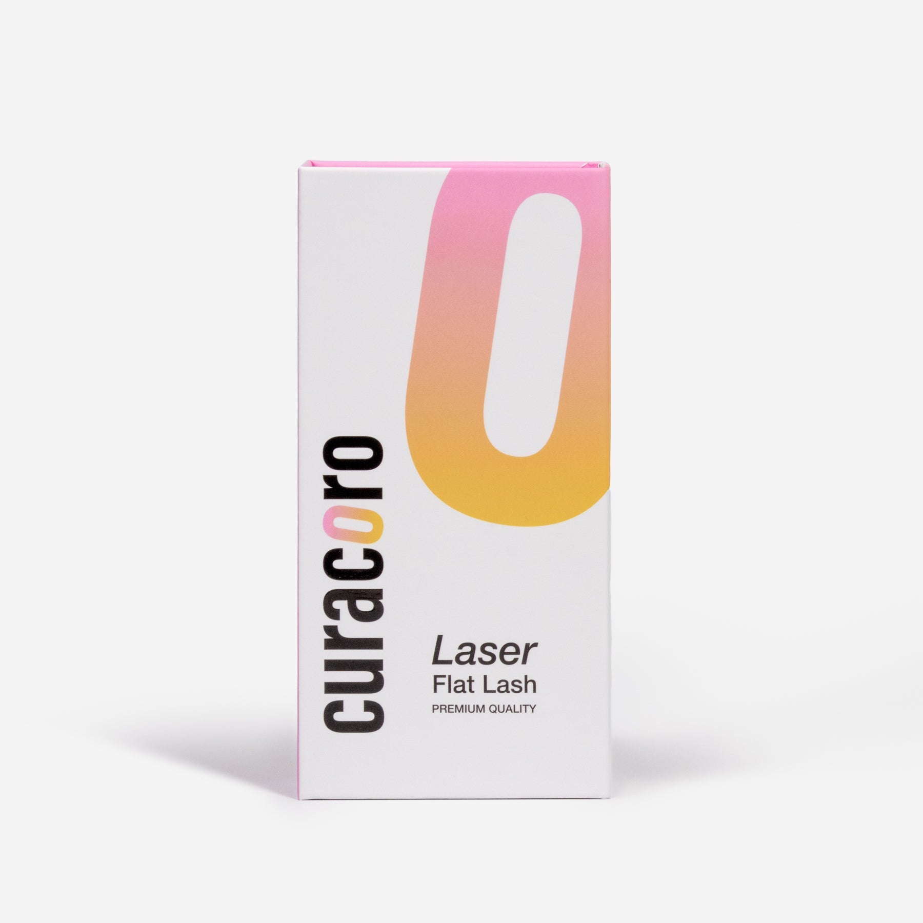 Curacoro Professional Flat Laser Lashes box over a white background.