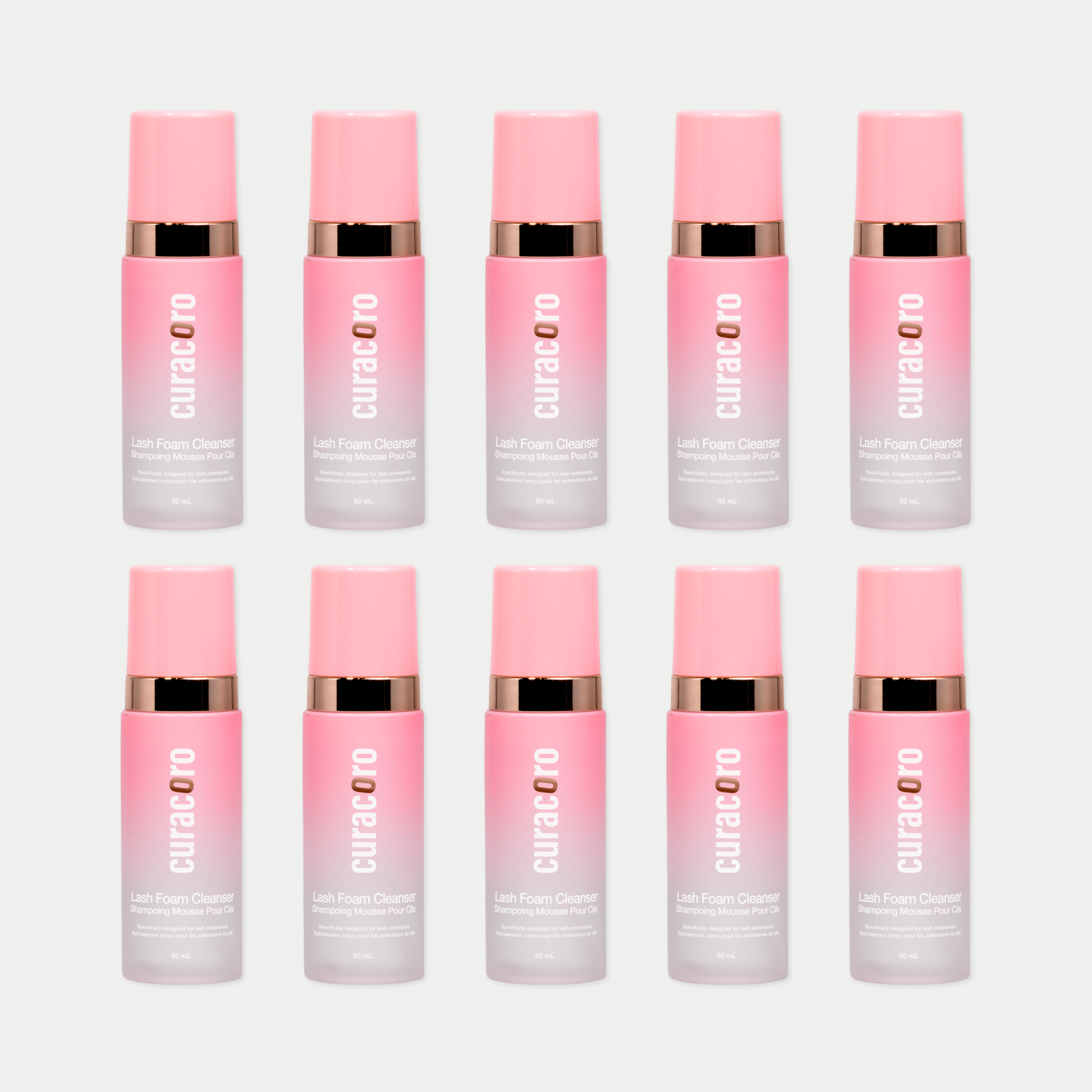 Baño de espuma para pestañas Curacoro de 60 ml (con aroma a rosas)