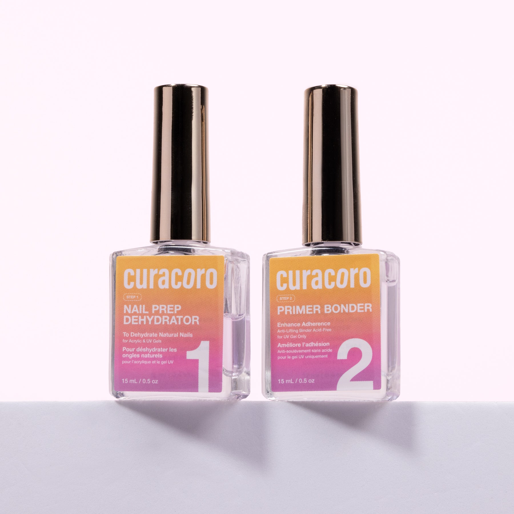 Curacoro Nail Dehydrator and Primer Bonder Over Light Background