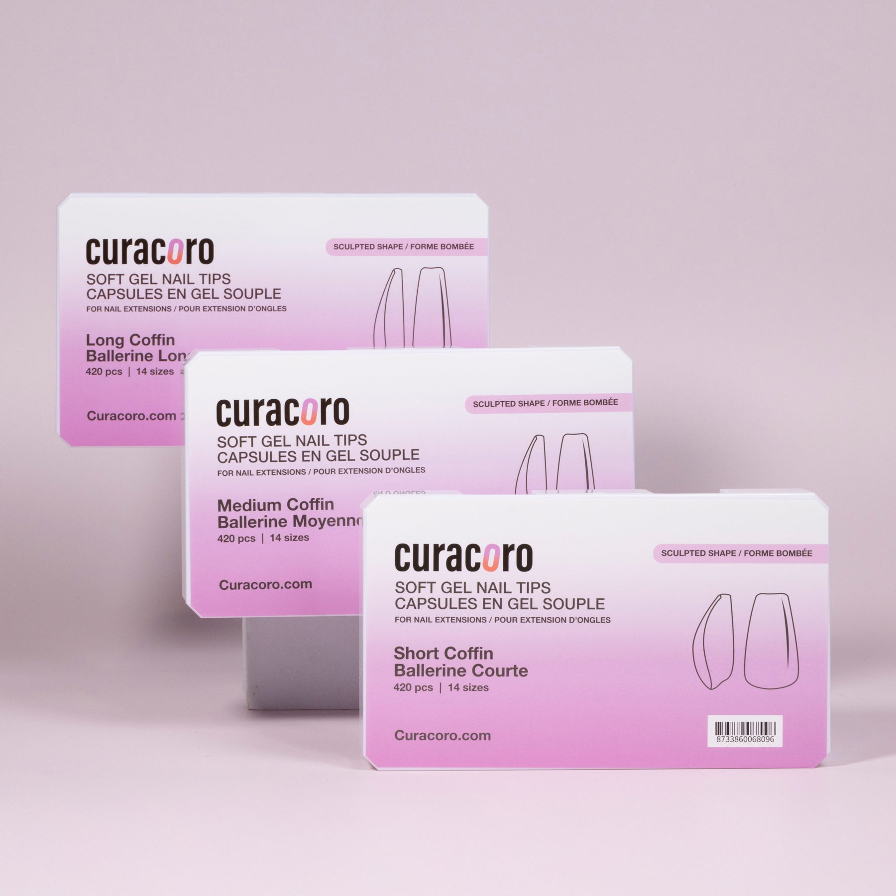 Puntas de gel suaves esculpidas de Curacoro - Ataúd