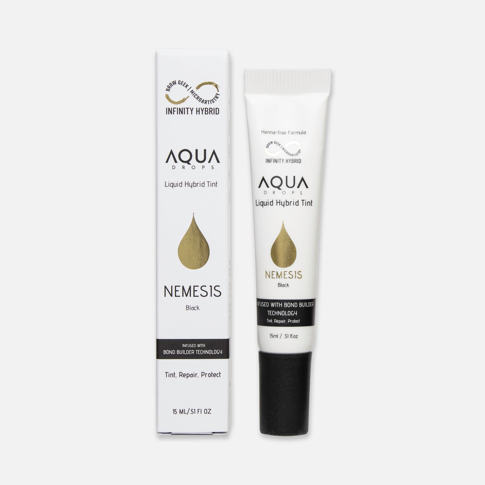 Nemesis Liquid Tint Bottle & Box Over White Background