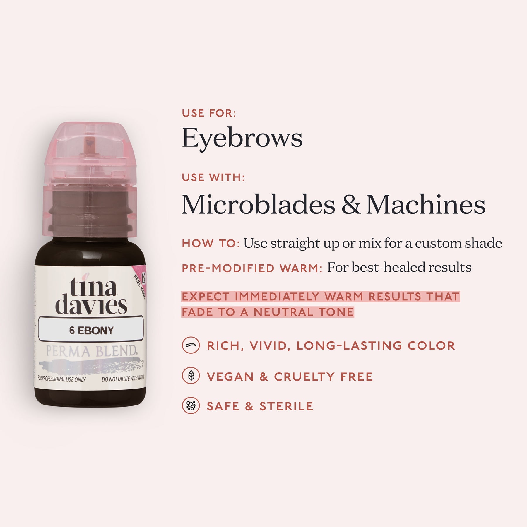 Eyebrows Pigments Ebony tips infographic