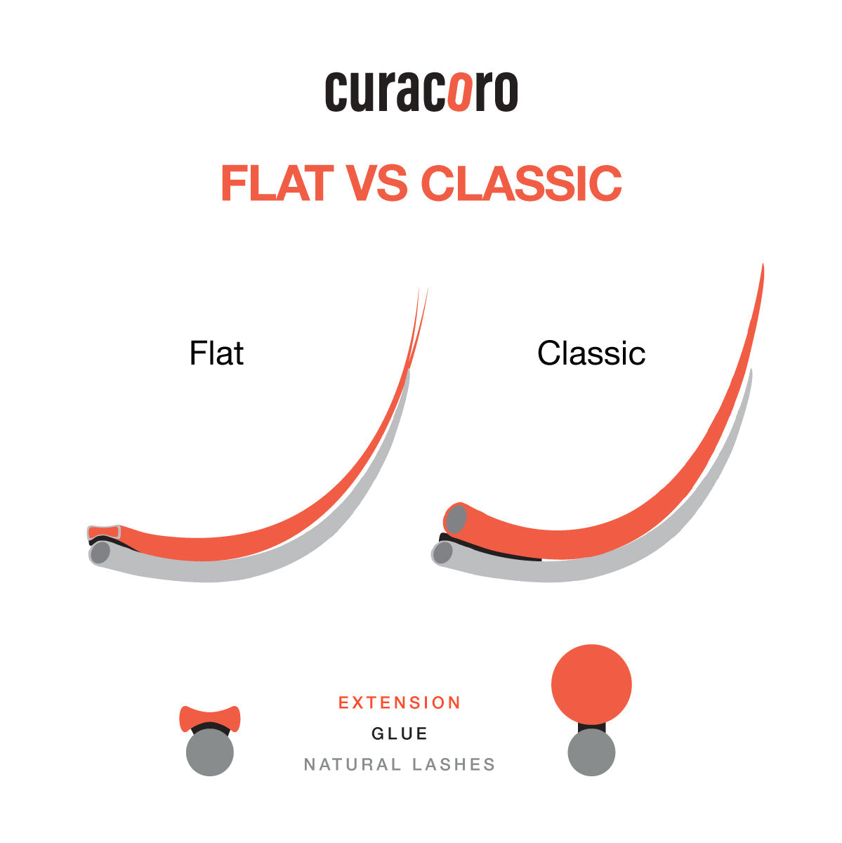 Flat vs Classic Lashes Infographic