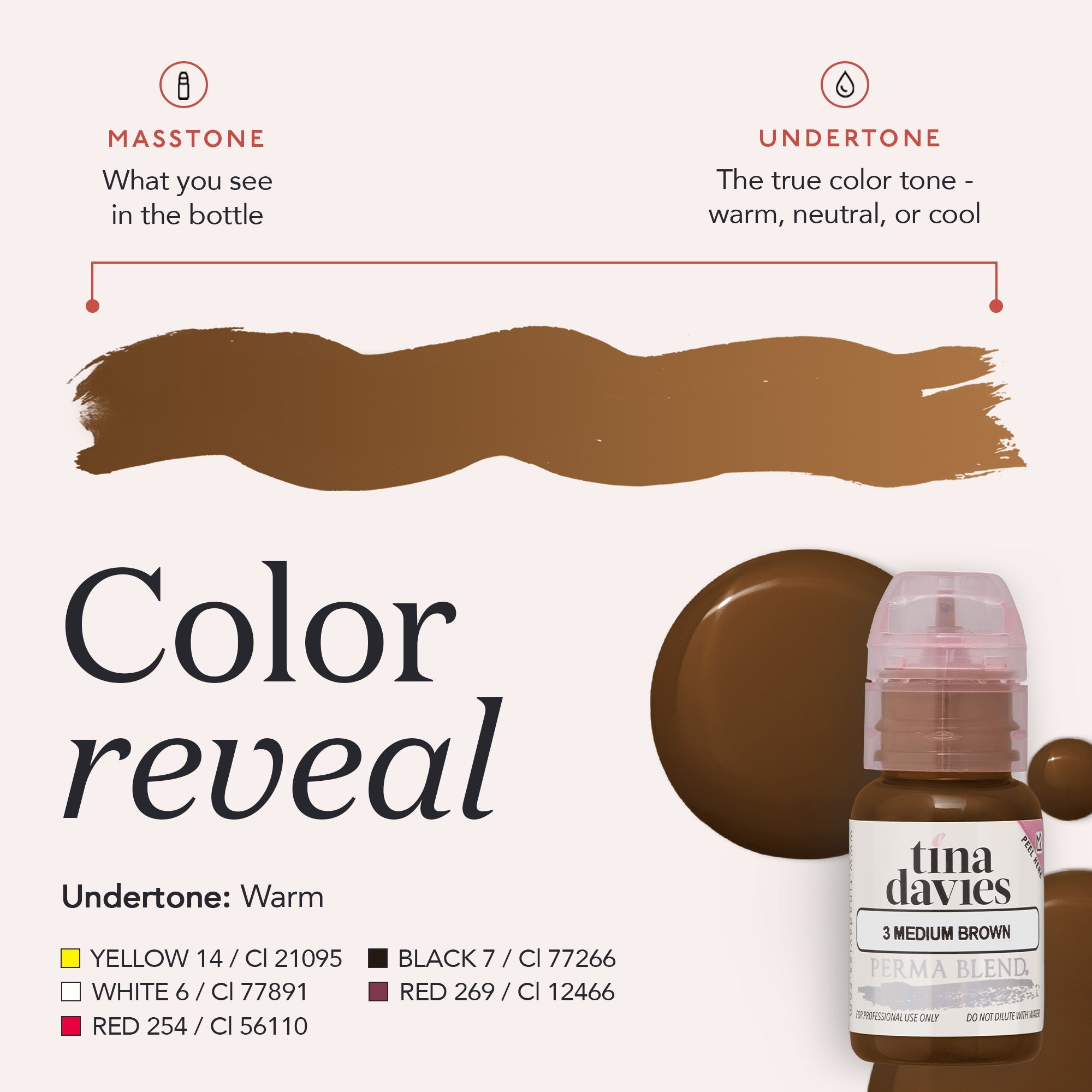 Brow Pigments Medium Brown colour reveal