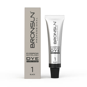 Eyebrow and Eyelash Cream Dye NUDE RANGE BRONSUN black 