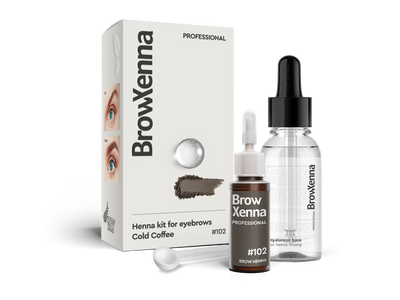 BrowXenna® Henna Kit with Hyaluronic Mixing Base #102