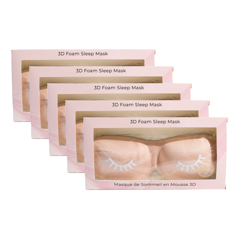 Pink 3D Contoured Sleep Masks (pack of 5)