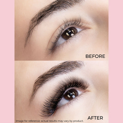 Promade 3in1 3D 0.07 on model's lashes.