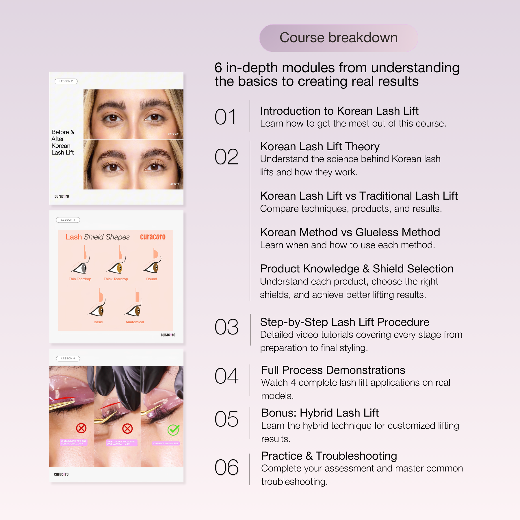 Korean Lash Lift Training | Online Certification | 3 methods (Korean/ Glueless/ Hybrid)