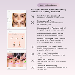 Korean Lash Lift Training | Online Certification | 3 methods (Korean/ Glueless/ Hybrid)