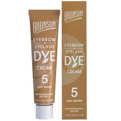 Bronsun Brow and Lash Cream Dye - Light Brown #5, 15ml