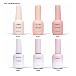 Bare Beauty Collection - Solid and Syrup Color Gel Nail Collection (6 Shades / 15ml Each)