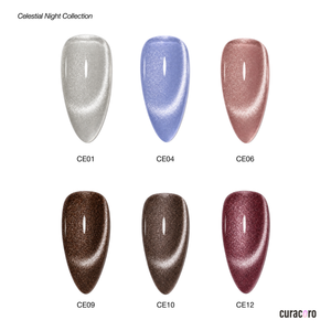 Celestial Night - Cat Eye Color Gel Nail Collection (6 Shades / 15ml Each)