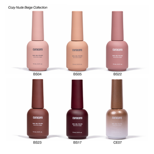 Cozy Nude Beige - Solid and Cat Eye Color Gel Nail Collection (6 Shades / 15ml Each)