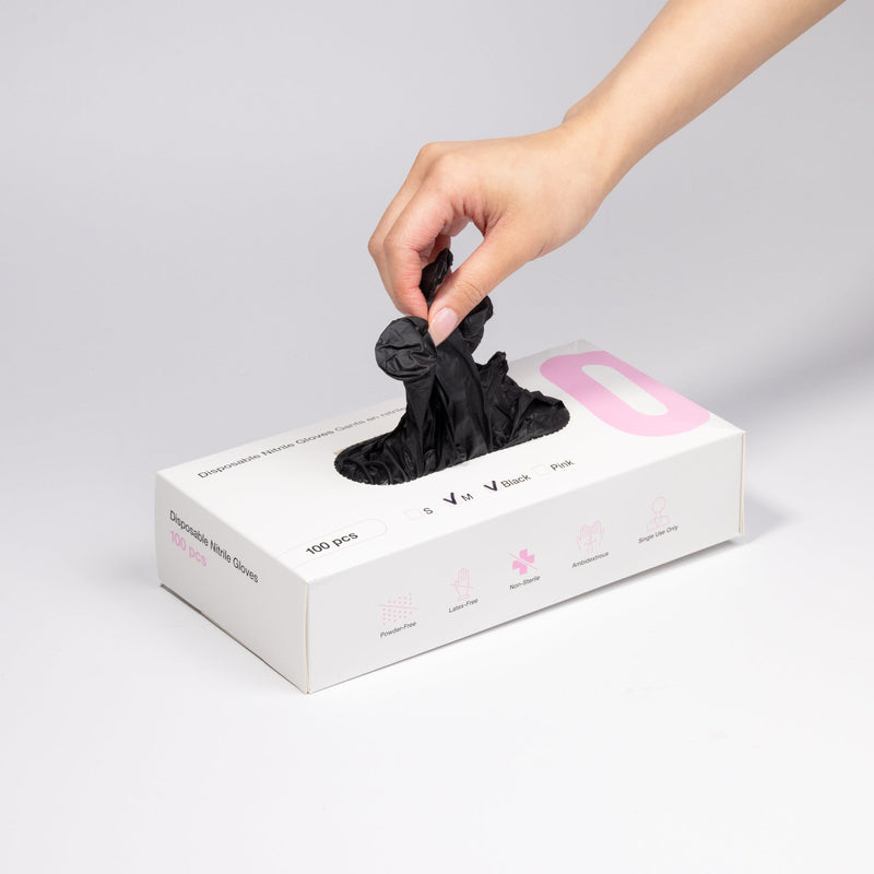 100 pcs Nitrile Disposable Gloves