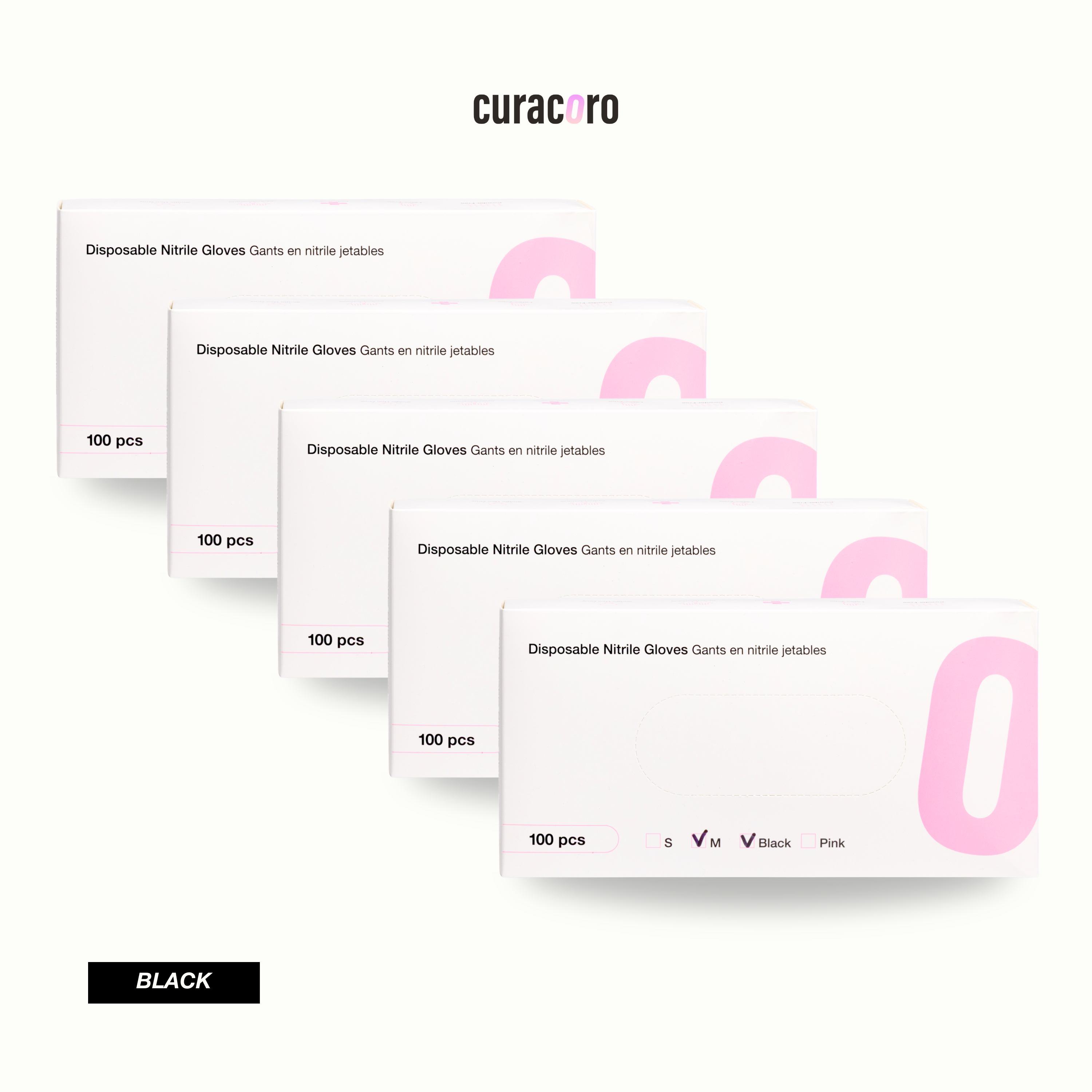 100pcs Nitrile Disposable Gloves - Bulk of 5