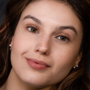 Lashes after nourishing serum treatment.