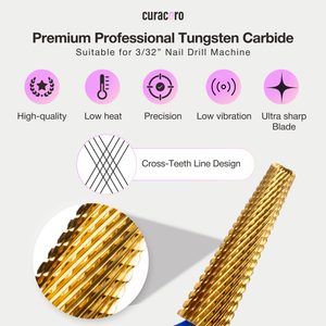 Nail Drill Bit - 6.0mm 5 in 1 Cross Cut Bit Super long flute 3/32" (C/M/F/XF)