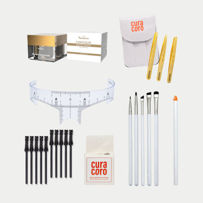 Brow Mapping Training Kit Products Over White Background