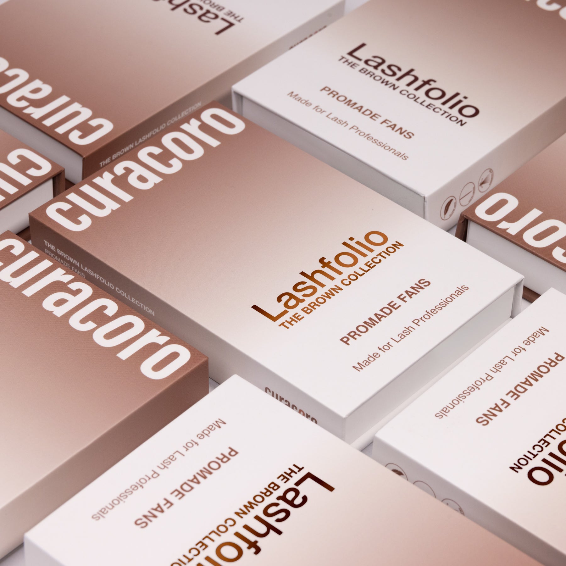 Dark Brown Lashfolio Narrow Promade Fans 10D (480 fans)
