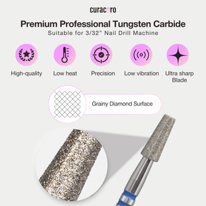 Cuticle Nail Drill Bit – Diamond Bit 3×7mm (Tapered Barrel) - Medium/Fine