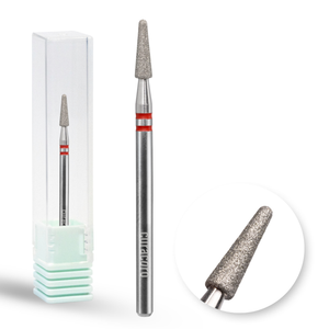 Cuticle Nail Drill Bit – Diamond Bit 2.5 × 8mm (Round Cone) - Medium/Fine