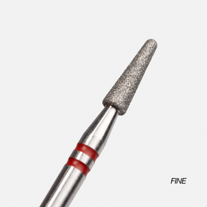 Cuticle Nail Drill Bit – Diamond Bit 2.5 × 8mm (Round Cone) - Medium/Fine