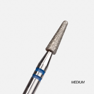 Cuticle Nail Drill Bit – Diamond Bit 2.5 × 8mm (Round Cone) - Medium/Fine
