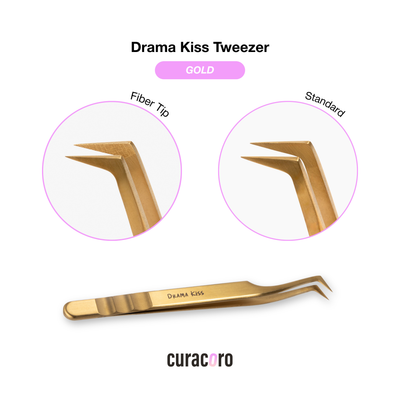 Drama Kiss 90° L-Shaped Tweezer – All-in-One Lash Tool | Curacoro
