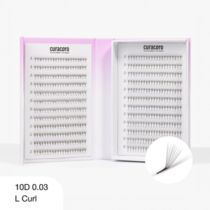 LashFolio Promade Fans 10D 0.03 – L Curl (480 Fans)
