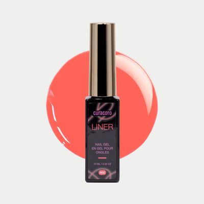 Twilight Glow Collection – Liner Nail Gel N02 Bottle & Drop Over Light Background