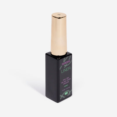 Nail Liner Gel - N10: Mint Midnight Bottle Over White Background