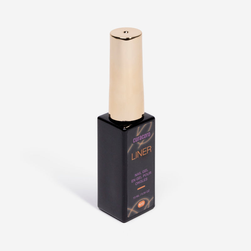 Nail Liner Gel - N12: Coral Radiance Bottle Over White Background