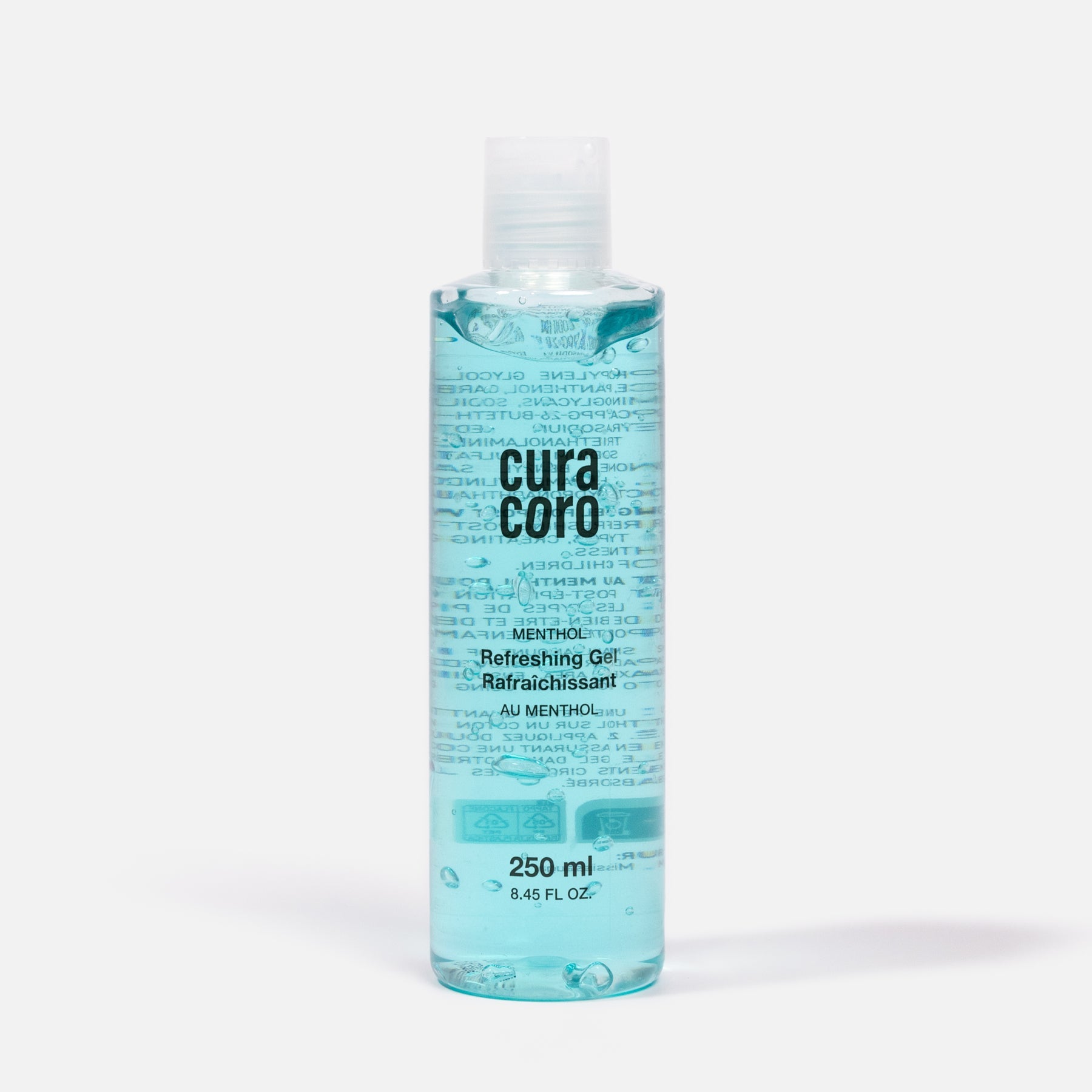 Post Wax Gel Menthol Bottle Over White Background