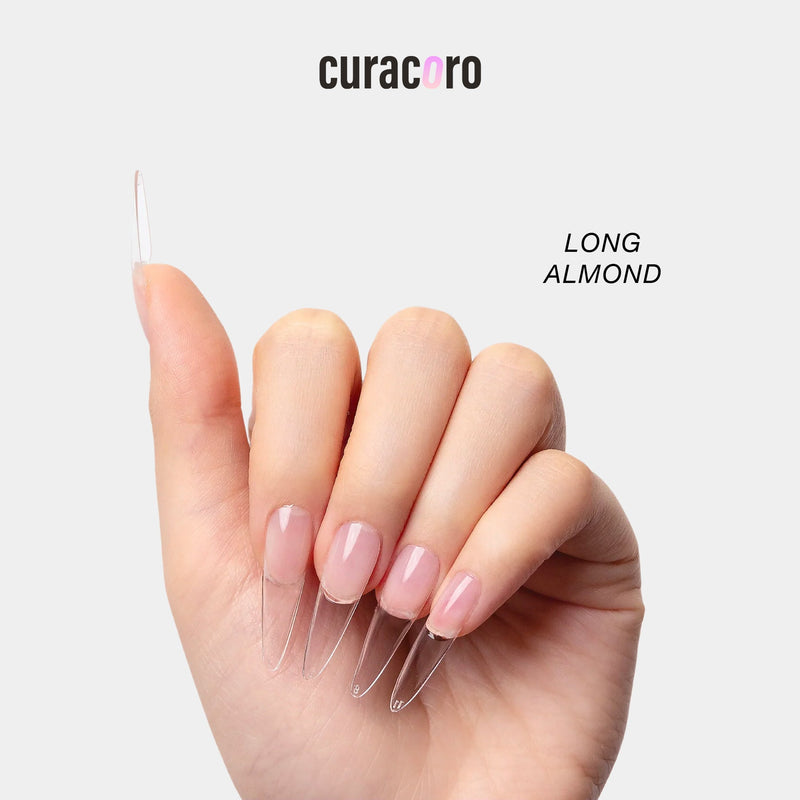 Professional Soft Gel Nail Tips - Natural - Almond Long