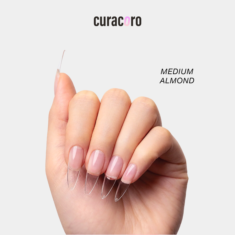 Professional Soft Gel Nail Tips - Natural - Almond Medium