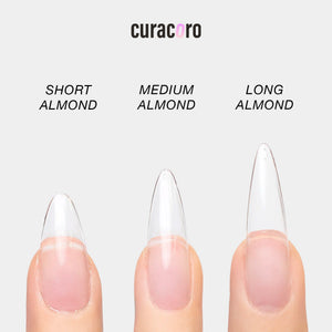 Professional Soft Gel Nail Tips - Natural - Almond Short, Medium, Long