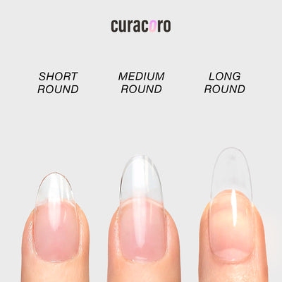 Soft Gel Nail Tips - Natural Round