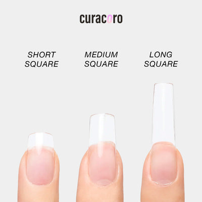 Soft Gel Nail Tips - Natural Square