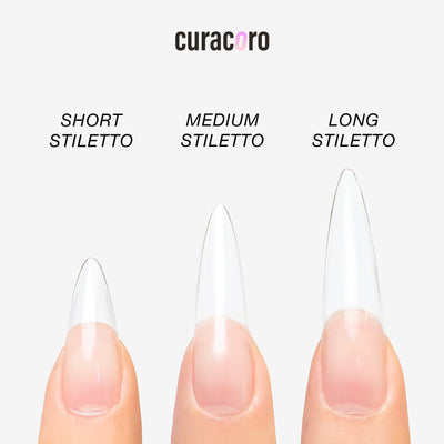 Soft Gel Nail Tips - Natural Stiletto