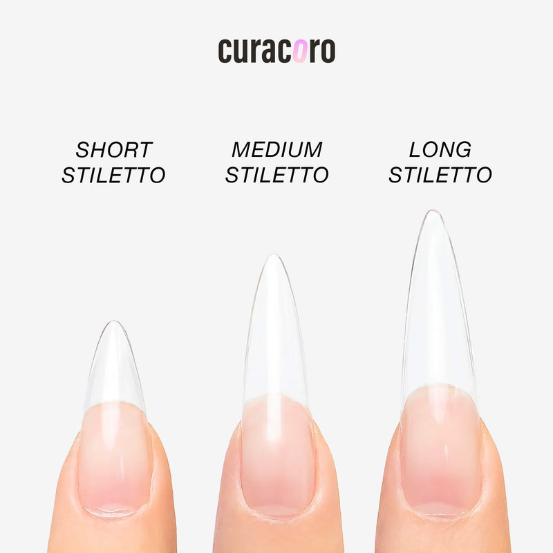 Soft Gel Nail Tips - Natural Stiletto